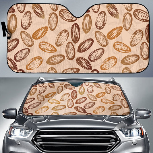 Almond Pattern Print Design 02 Car Sun Shade-JORJUNE.COM