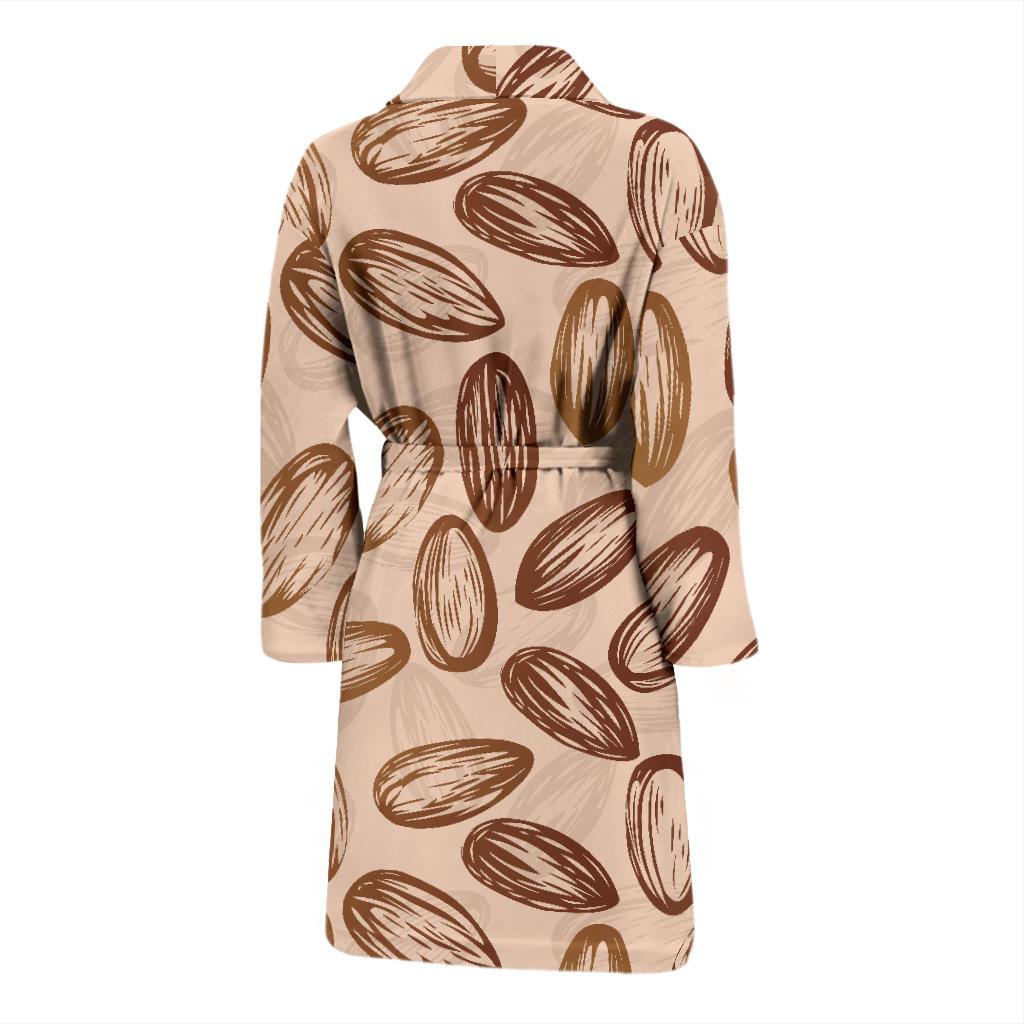 Almond Pattern Print Design 02 Men Bathrobe-JORJUNE.COM