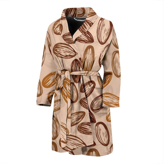 Almond Pattern Print Design 02 Men Bathrobe-JORJUNE.COM
