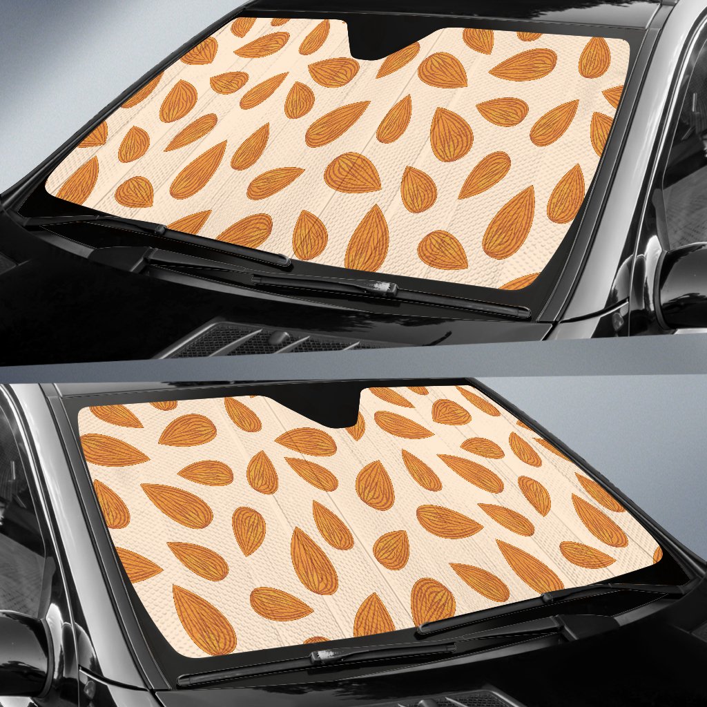 Almond Pattern Print Design 03 Car Sun Shade-JORJUNE.COM