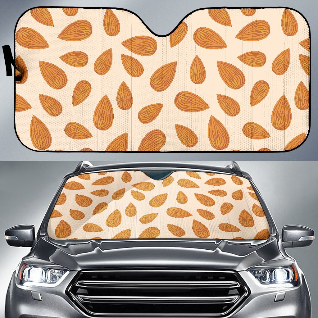 Almond Pattern Print Design 03 Car Sun Shade-JORJUNE.COM