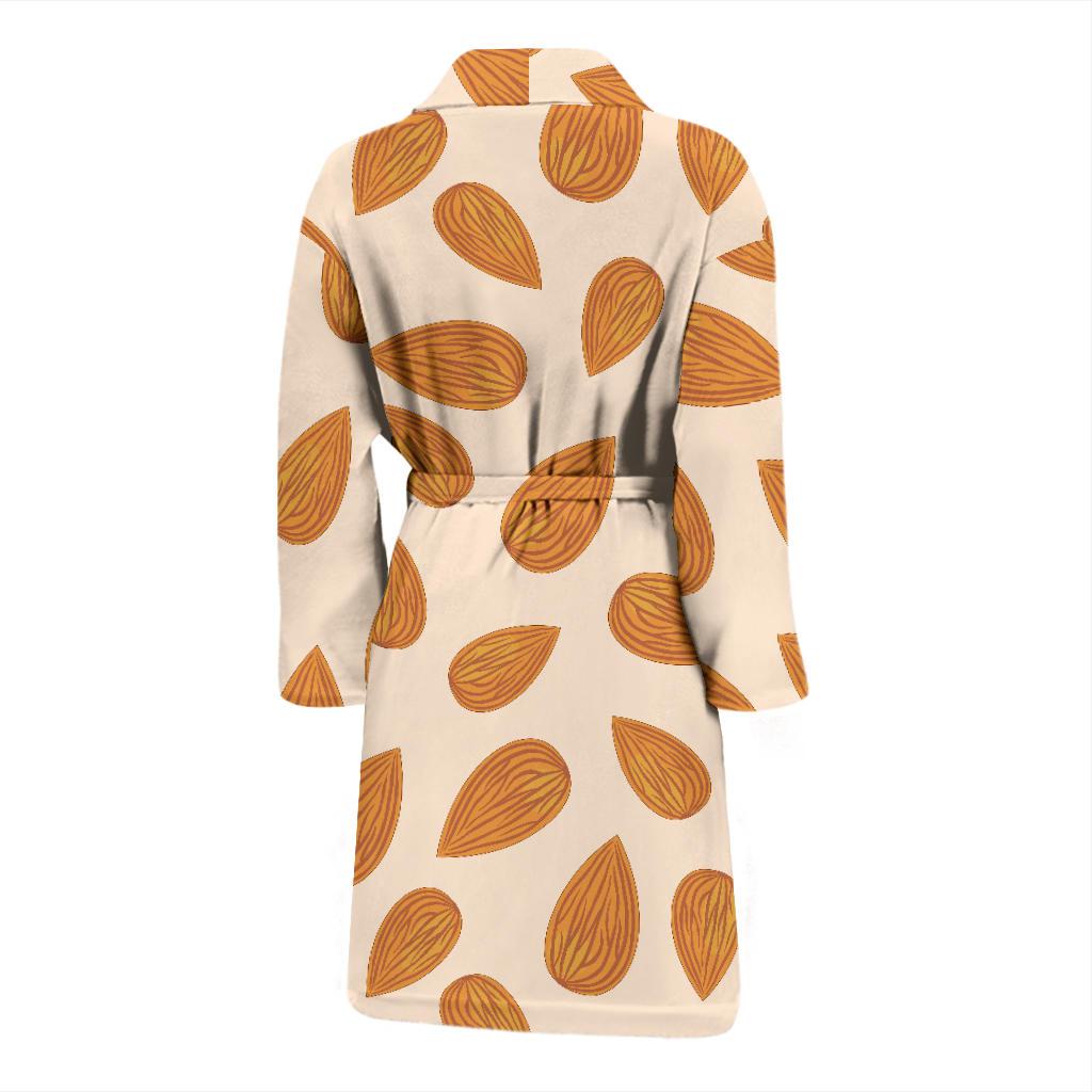 Almond Pattern Print Design 03 Men Bathrobe-JORJUNE.COM