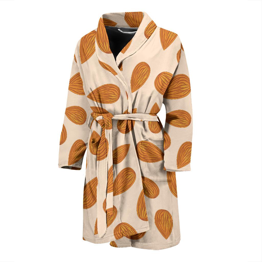 Almond Pattern Print Design 03 Men Bathrobe-JORJUNE.COM
