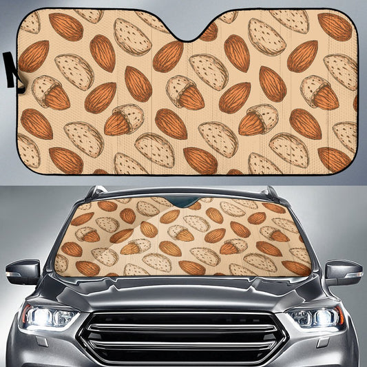 Almond Pattern Print Design 04 Car Sun Shade-JORJUNE.COM