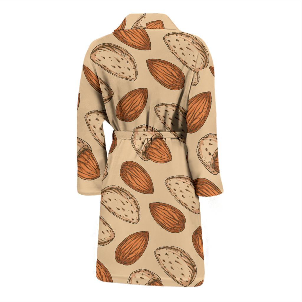 Almond Pattern Print Design 04 Men Bathrobe-JORJUNE.COM