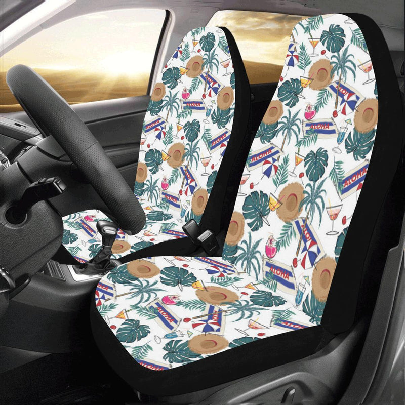 Aloha Hawaii Beach Pattern Print Design 04 Car Seat Covers (Set of 2)-JORJUNE.COM