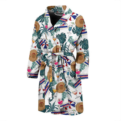 Aloha Hawaii Beach Pattern Print Design 04 Men Bathrobe-JORJUNE.COM