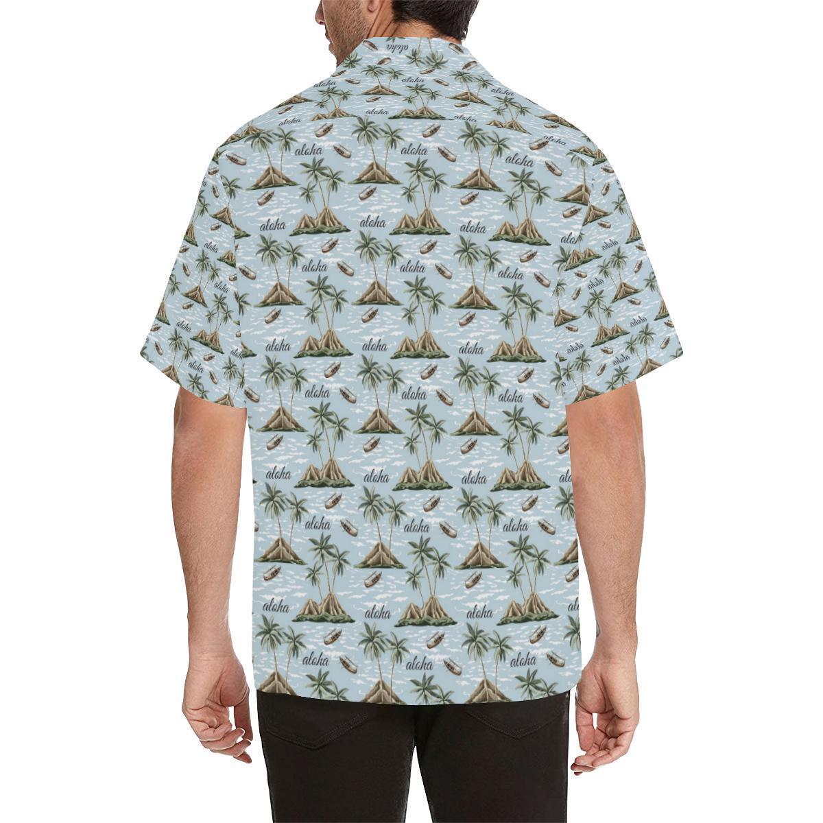 Aloha Hawaii island Design Themed Print Hawaiian Shirt-JORJUNE.COM