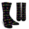 Aloha Hawaii Neon Crew Socks