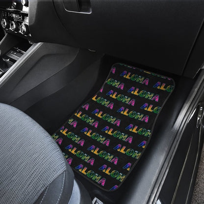 Aloha Hawaii Neon Front and Back Car Floor Mats