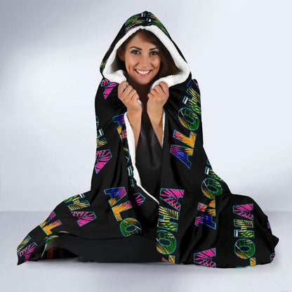 Aloha Hawaii Neon Hooded Blanket-JORJUNE.COM