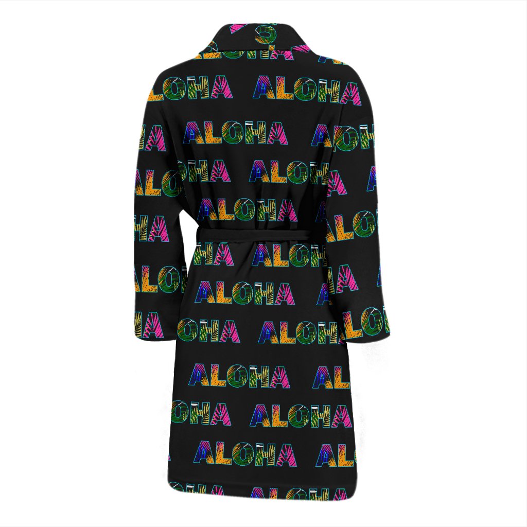 Aloha Hawaii Neon Men Bath Robe