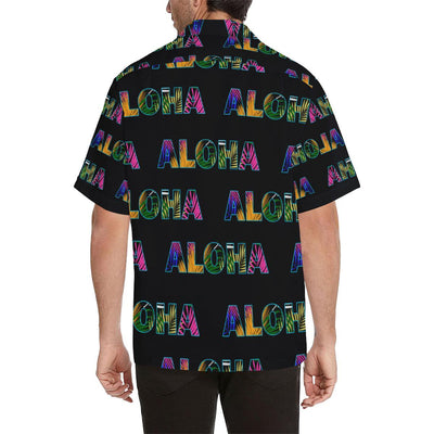 Aloha Hawaii Neon Men's All Over Print V-Neck Shirt (Model T58)