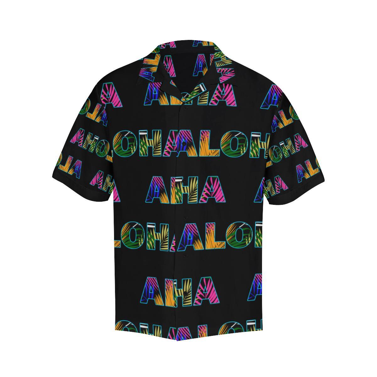 Aloha Hawaii Neon Men's All Over Print V-Neck Shirt (Model T58)