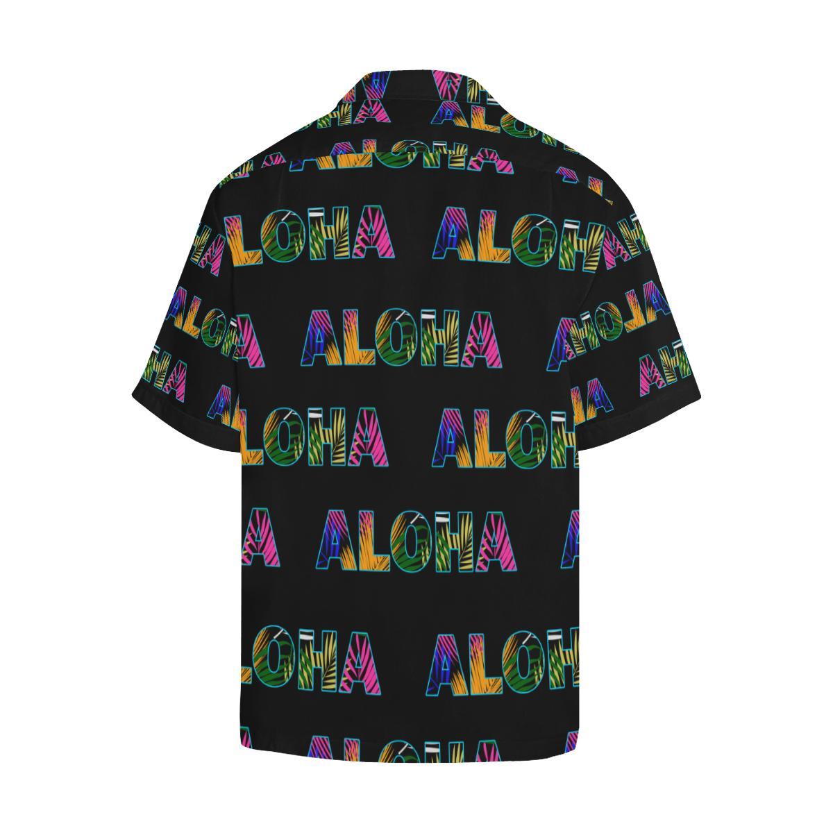 Aloha Hawaii Neon Men's All Over Print V-Neck Shirt (Model T58)