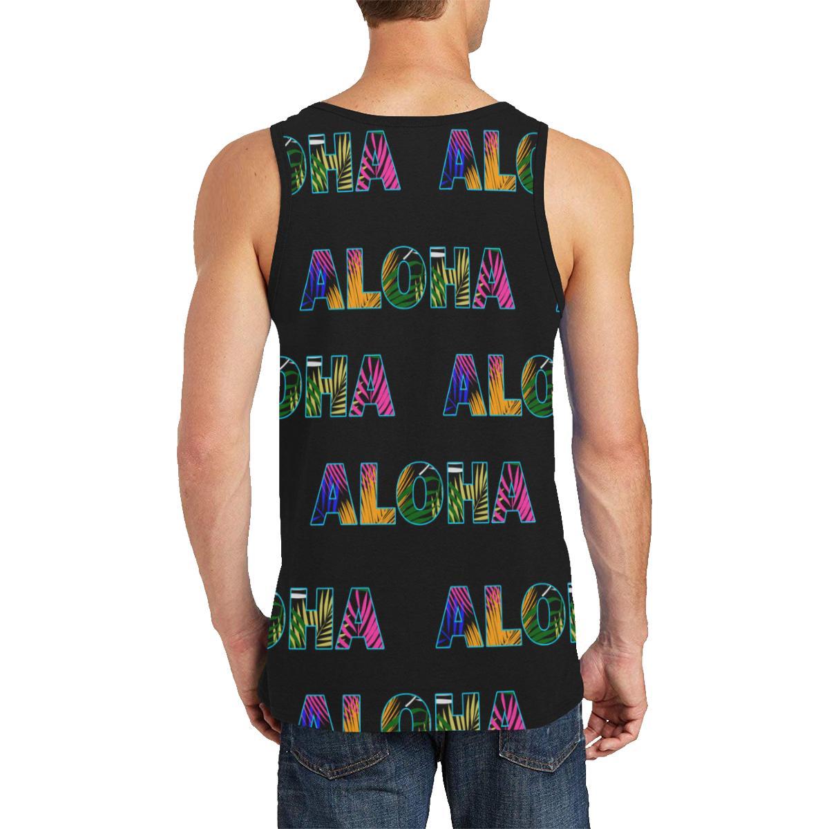 Aloha Hawaii Neon Men Tank Top