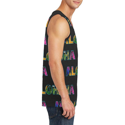 Aloha Hawaii Neon Men Tank Top