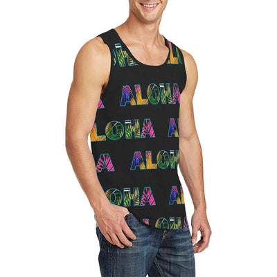 Aloha Hawaii Neon Men Tank Top