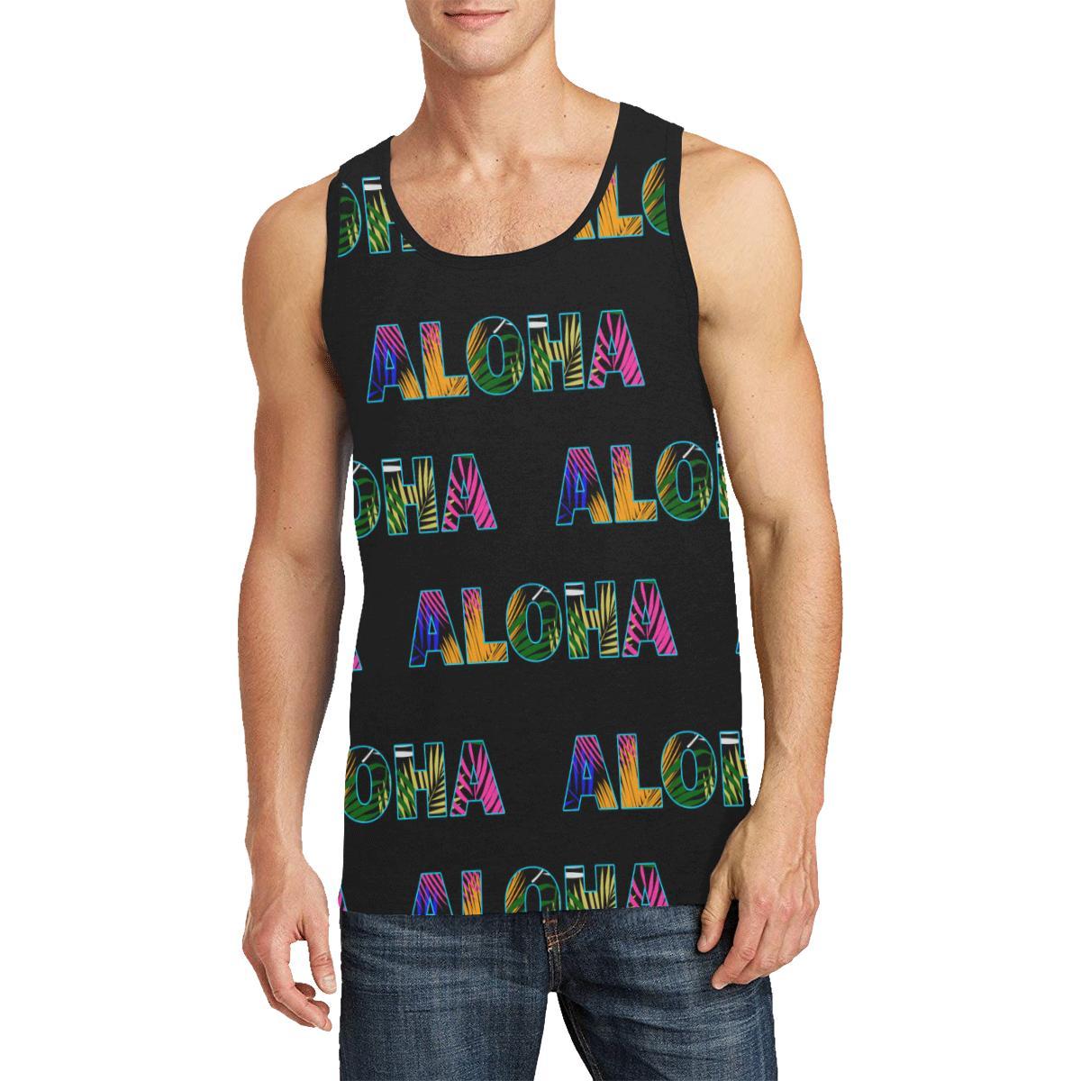 Aloha Hawaii Neon Men Tank Top