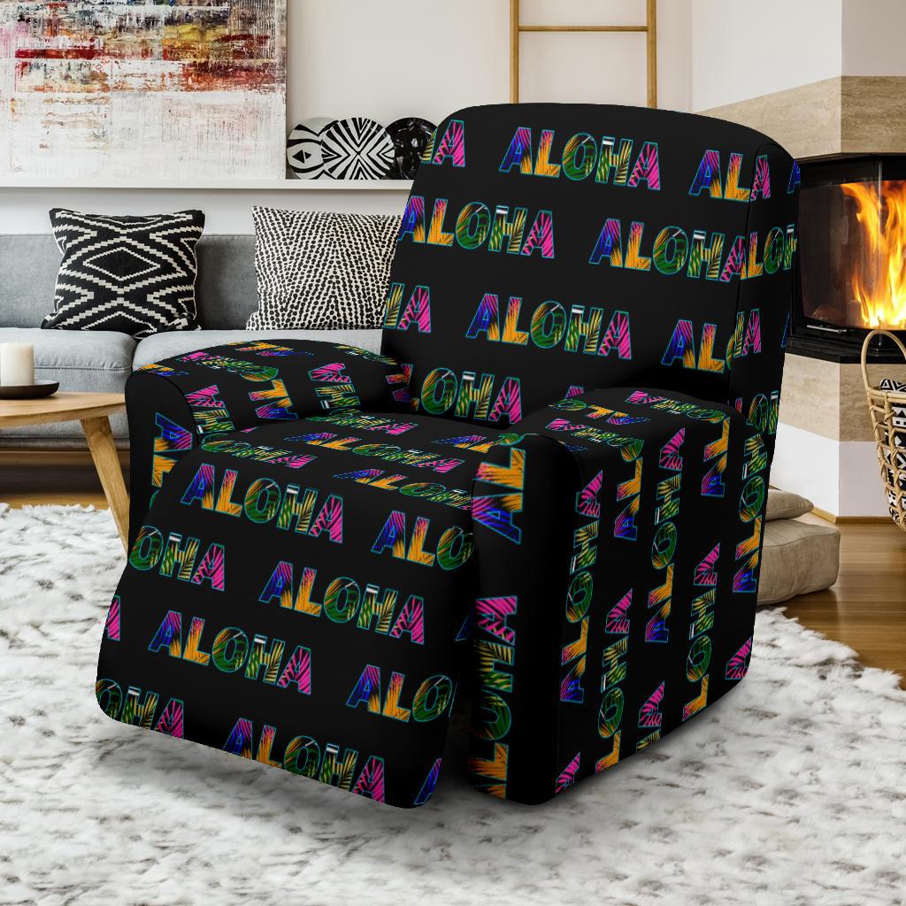 Aloha Hawaii Neon Recliner Slipcover-JORJUNE.COM