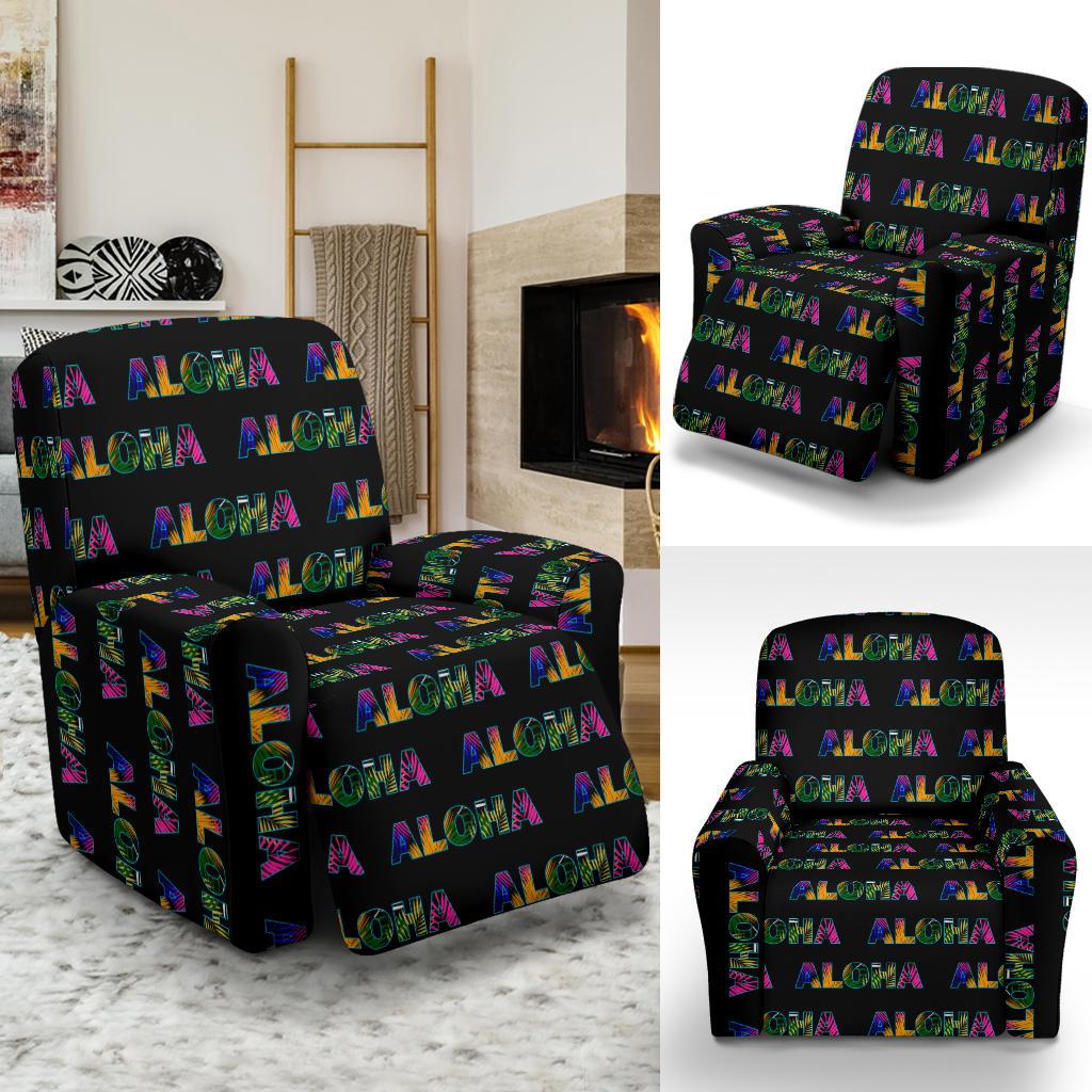 Aloha Hawaii Neon Recliner Slipcover-JORJUNE.COM