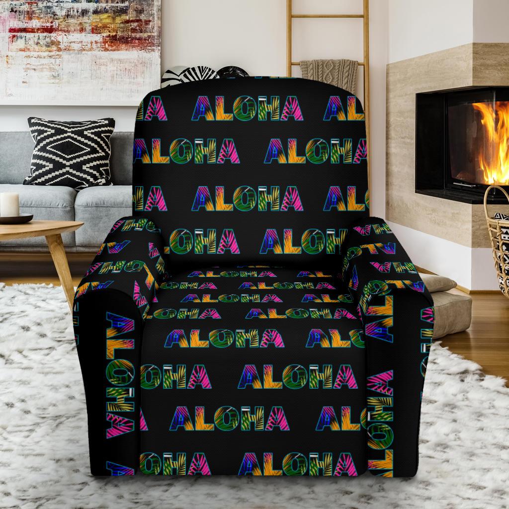 Aloha Hawaii Neon Recliner Slipcover-JORJUNE.COM