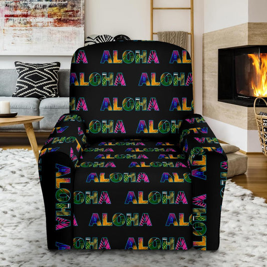 Aloha Hawaii Neon Recliner Slipcover-JORJUNE.COM