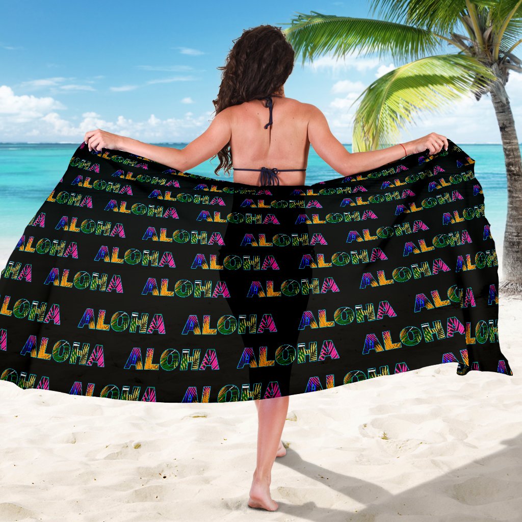 Aloha Hawaii Neon Sarong Pareo Wrap