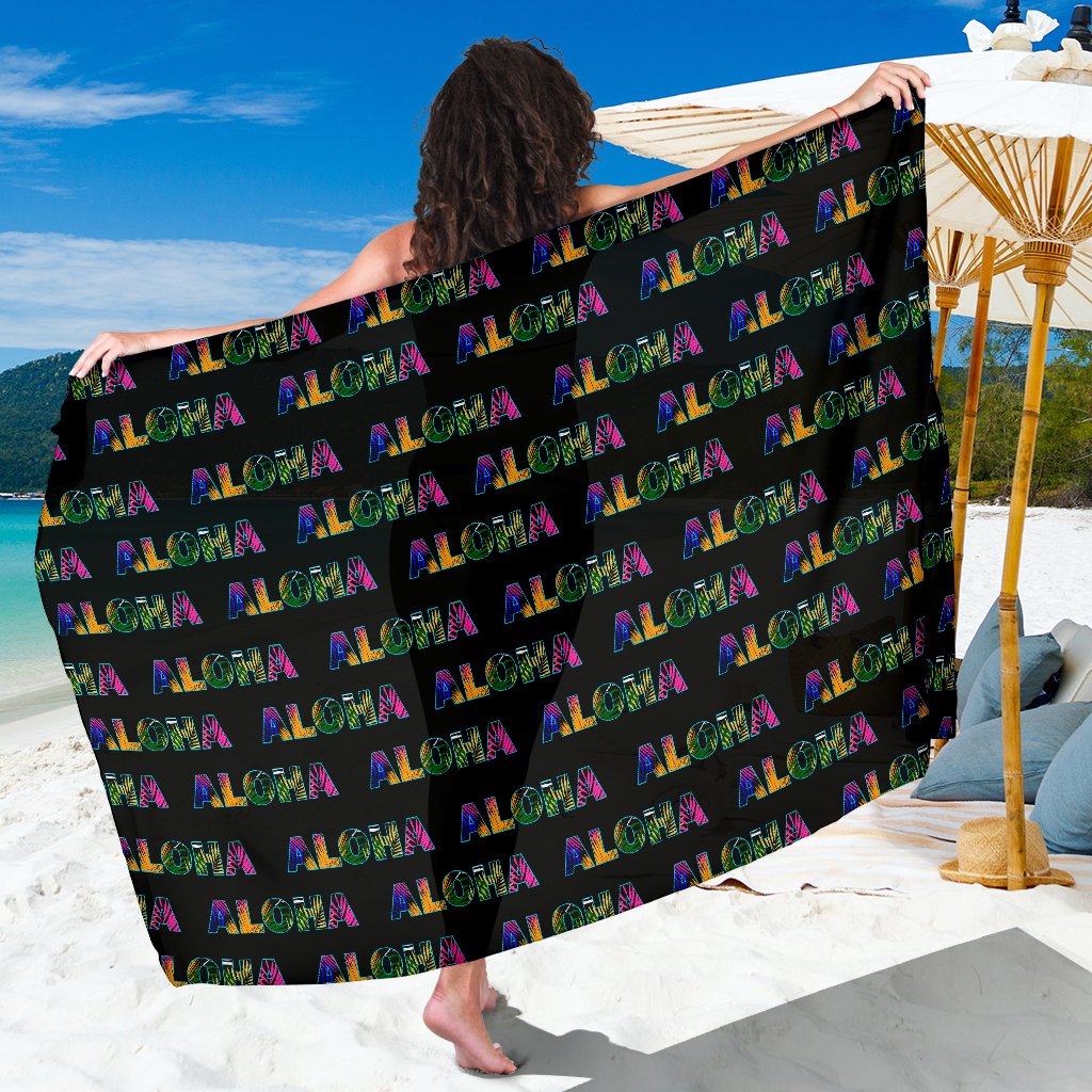 Aloha Hawaii Neon Sarong Pareo Wrap