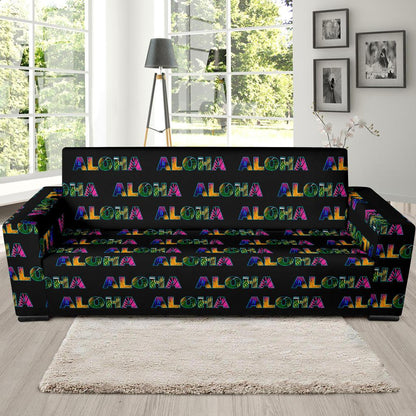 Aloha Hawaii Neon Sofa Slipcover-JORJUNE.COM