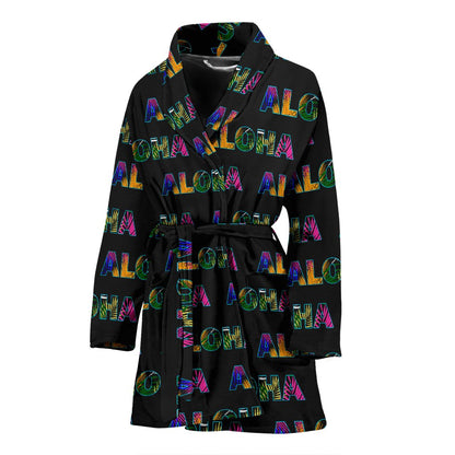 Aloha Hawaii Neon Women Bath Robe