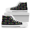 Aloha Hawaii Neon Women High Top Shoes