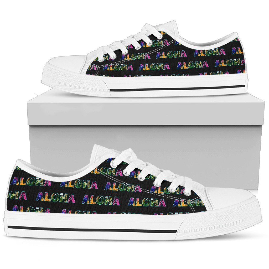 Aloha Hawaii Neon Women Low Top Shoes