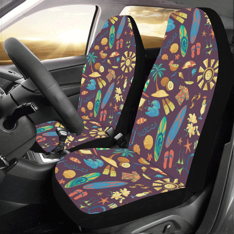 Aloha Hawaii Pattern Print Design 01 Car Seat Covers (Set of 2)-JORJUNE.COM