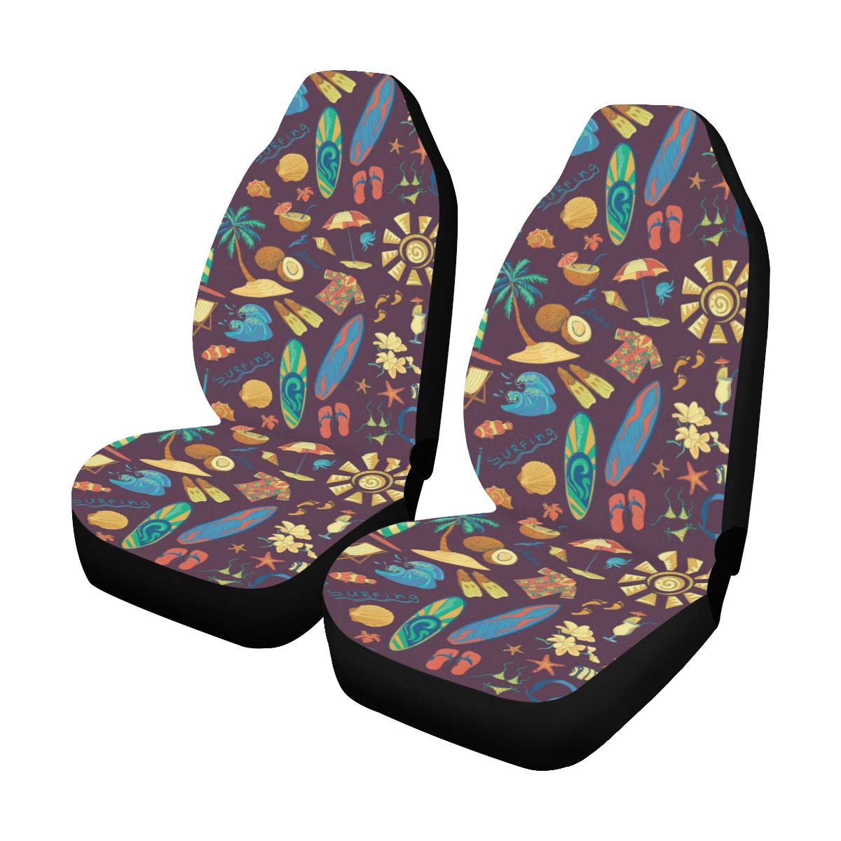 Aloha Hawaii Pattern Print Design 01 Car Seat Covers (Set of 2)-JORJUNE.COM