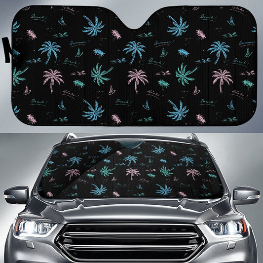 Aloha Hawaii Pattern Print Design 03 Car Sun Shade-JORJUNE.COM