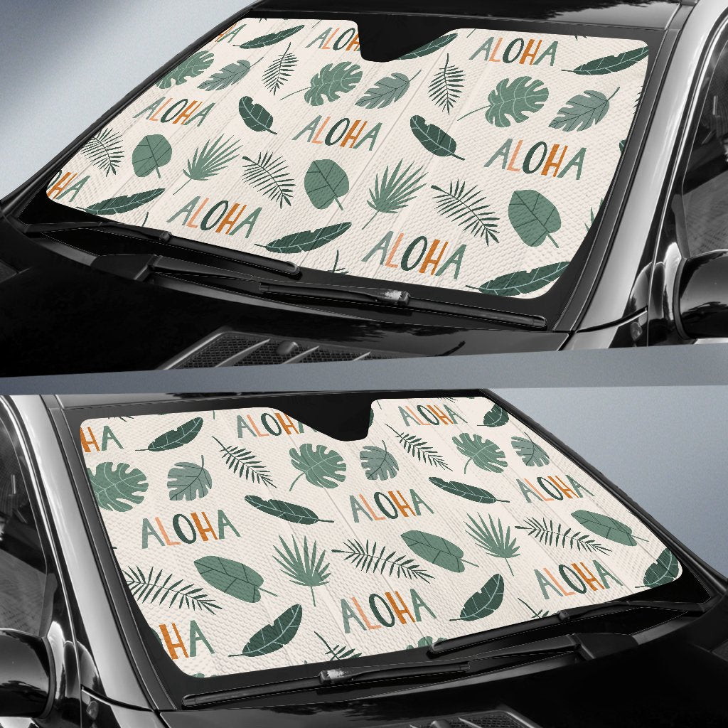 Aloha Hawaii Pattern Print Design 05 Car Sun Shade-JORJUNE.COM