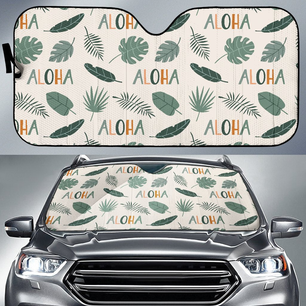 Aloha Hawaii Pattern Print Design 05 Car Sun Shade-JORJUNE.COM