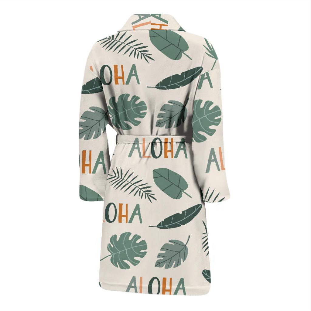 Aloha Hawaii Pattern Print Design 05 Men Bathrobe-JORJUNE.COM
