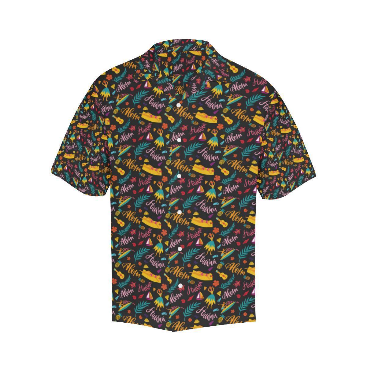 Aloha Hawaii Summer Design Themed Print Hawaiian Shirt-JORJUNE.COM