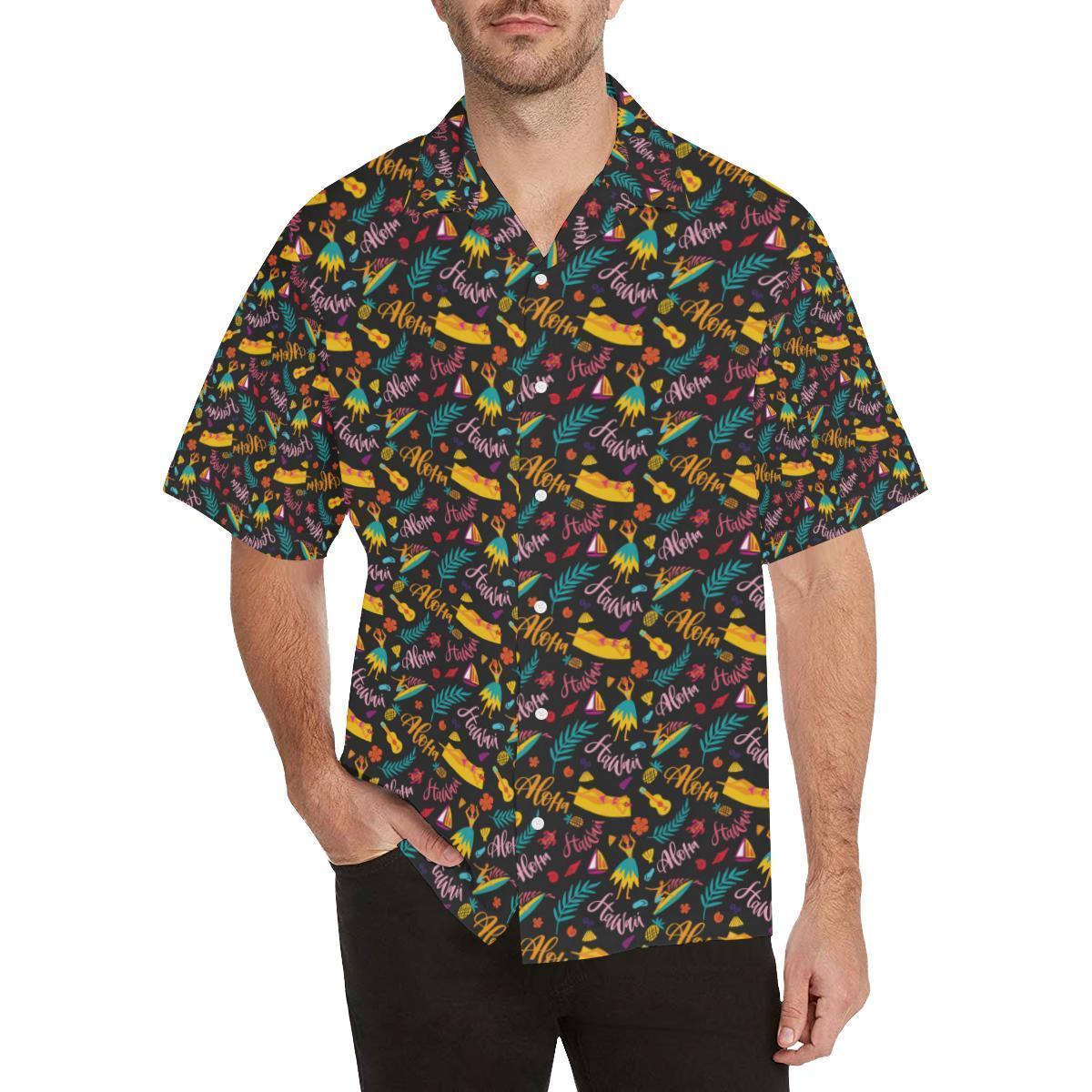 Aloha Hawaii Summer Design Themed Print Hawaiian Shirt-JORJUNE.COM