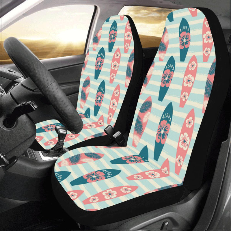 Aloha Hawaii Surfboard Pattern Print Design 02 Car Seat Covers (Set of 2)-JORJUNE.COM