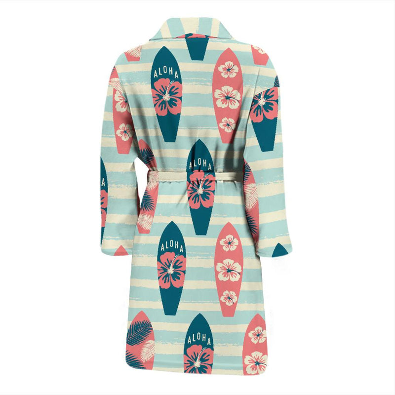 Aloha Hawaii Surfboard Pattern Print Design 02 Men Bathrobe-JORJUNE.COM