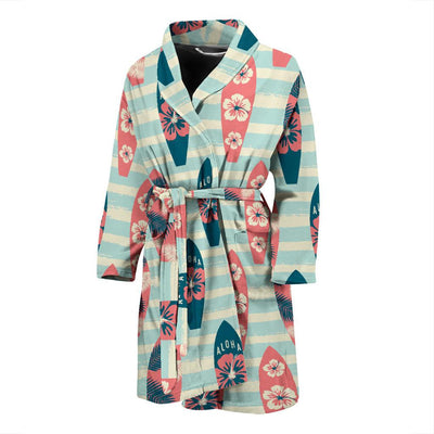 Aloha Hawaii Surfboard Pattern Print Design 02 Men Bathrobe-JORJUNE.COM