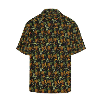 Aloha Hawaii Time Design Themed Print Hawaiian Shirt-JORJUNE.COM