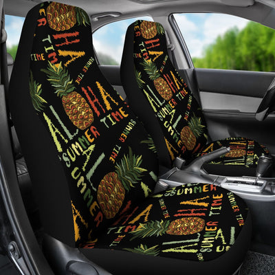 Aloha Hawaii Time Design Themed Print Universal Fit Car Seat Covers