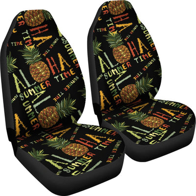 Aloha Hawaii Time Design Themed Print Universal Fit Car Seat Covers