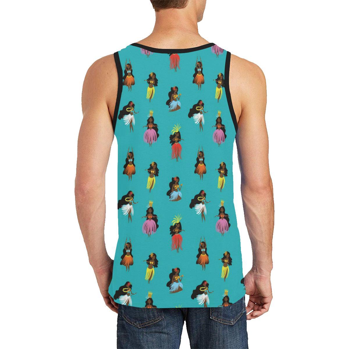 Aloha Hawaiian girl Dance Men Tank Top