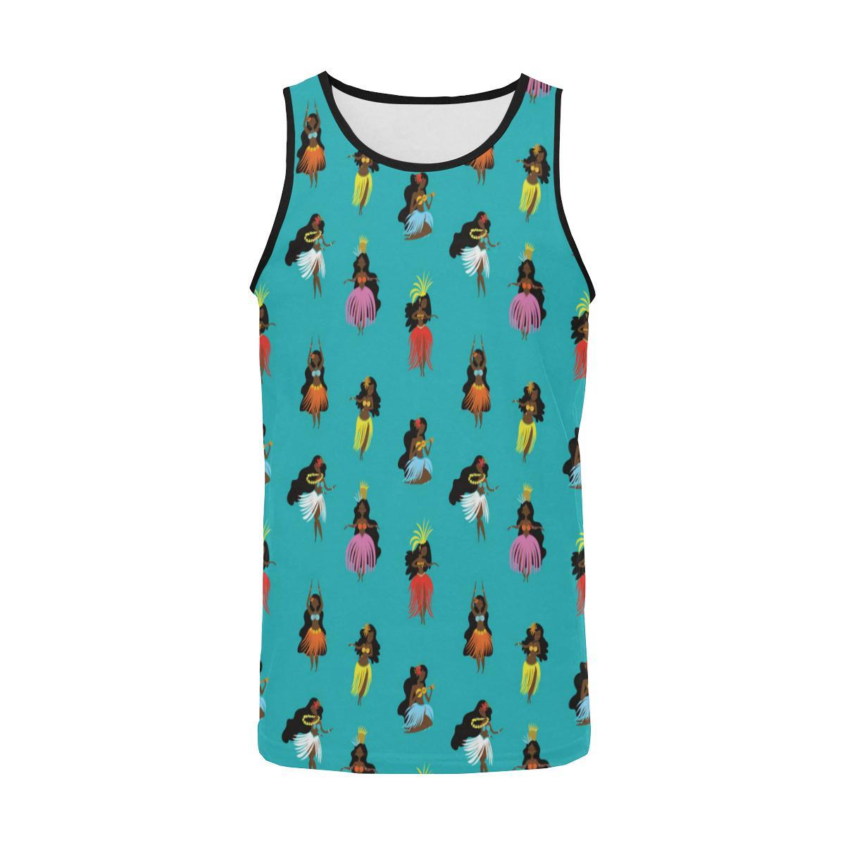 Aloha Hawaiian girl Dance Men Tank Top