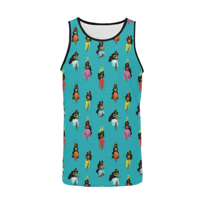 Aloha Hawaiian girl Dance Men Tank Top